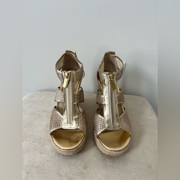 MICHAEL Michael Kors Shoes - Michael KORS Espadrille Sparkly Gold Wedges - Size 8!